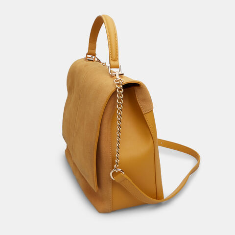 Bolso handbag de mujer de ante, Amarillo Bolso handbag de mujer de ante, Amarillo
